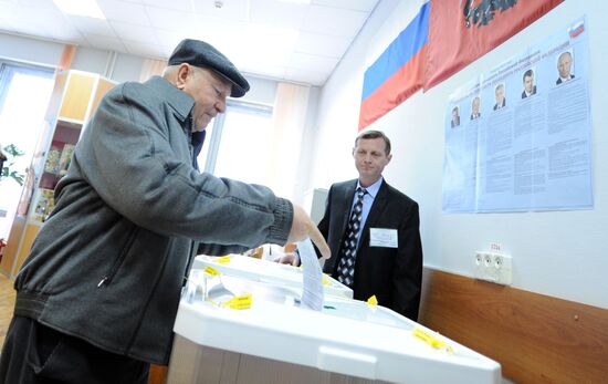 Голосование Юрия Лужкова на выборах президента РФ