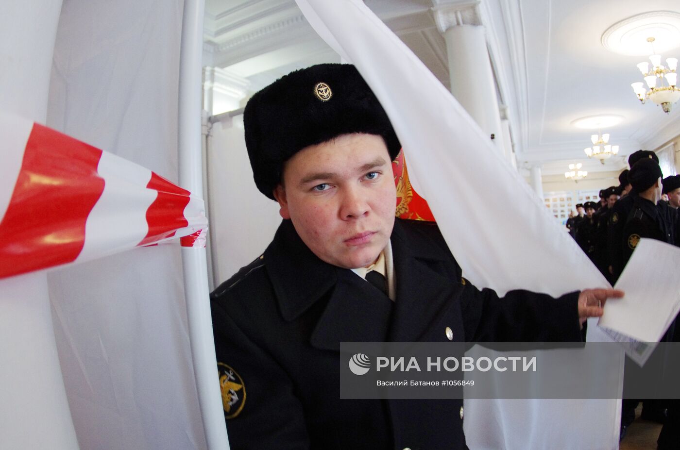 Военнослужащие Черноморского флота на выборах президента РФ