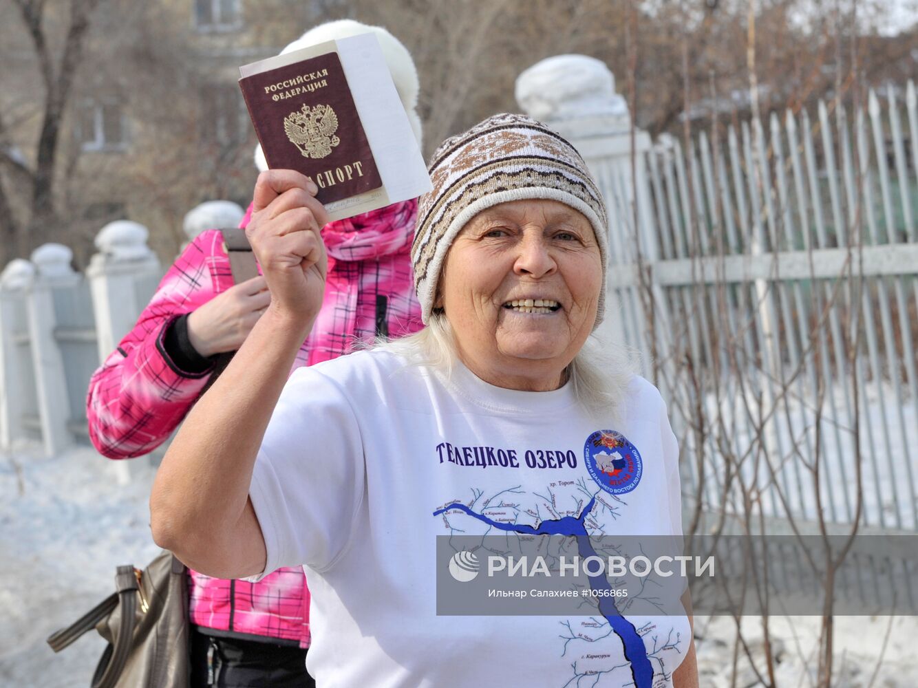 Голосование любителей зимнего плавания в Новосибирске