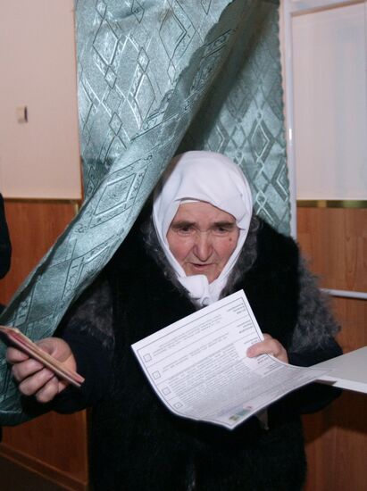 Голосование на выборах президента РФ в Чечне