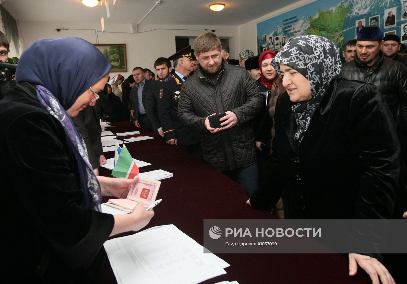 Голосование главы Чеченской Республики Р. Кадырова