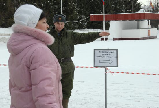 Голосование военнослужащих в Московской области