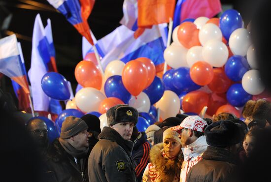 Митинг в поддержку В.Путина на Манежной площади