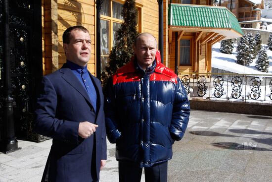 Встреча Д. Медведева и В. Путина