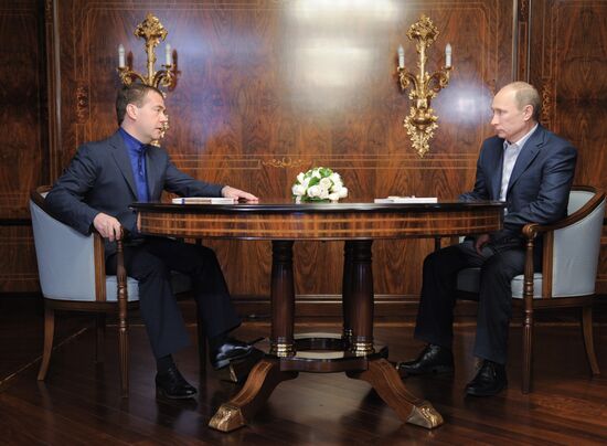 Встреча Д.Медведева и В.Путина