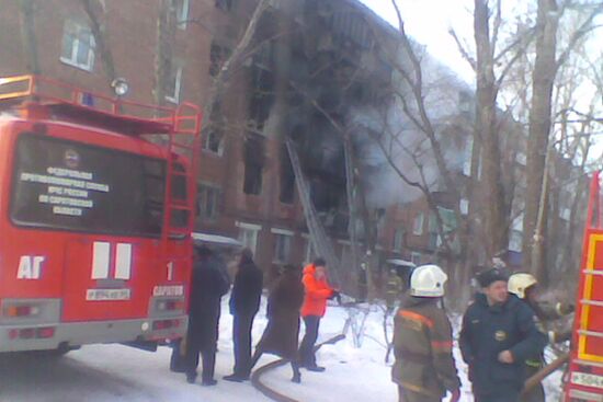 Пожар в жилом доме в городе Энгельсе Саратовской области
