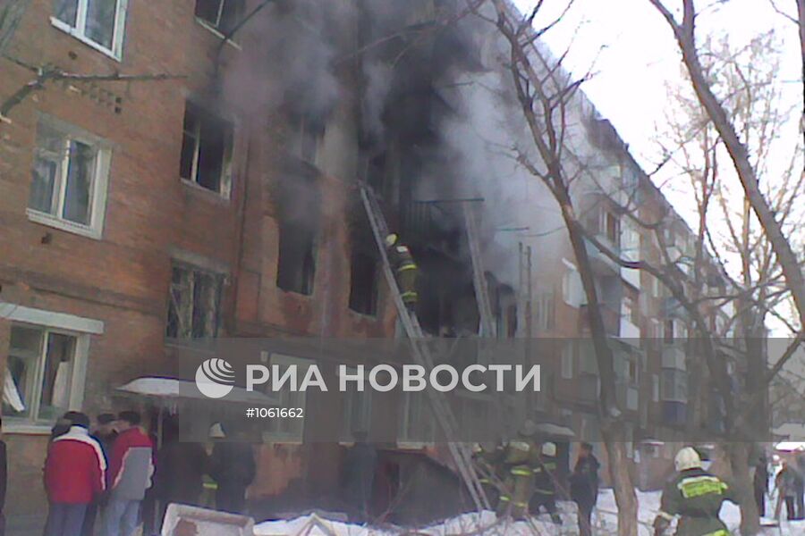 Пожар в жилом доме в городе Энгельсе Саратовской области