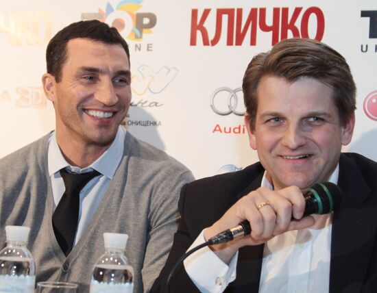 П/к, посвященная пресс-показу документального фильма "Кличко"