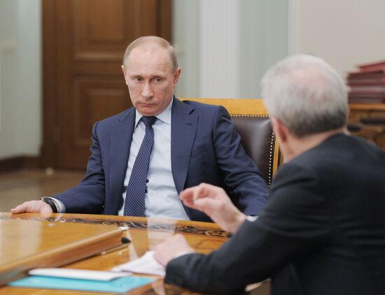 Встреча В.Путина с А.Фурсенко и И.Щеголевым в Ново-Огарево