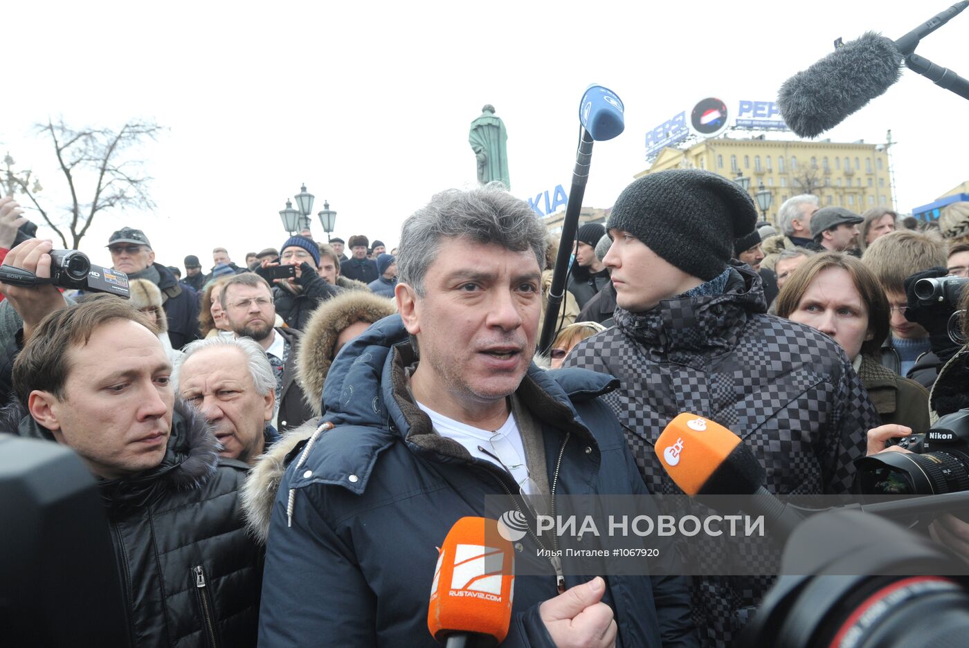 Акция оппозиции на Пушкинской площади