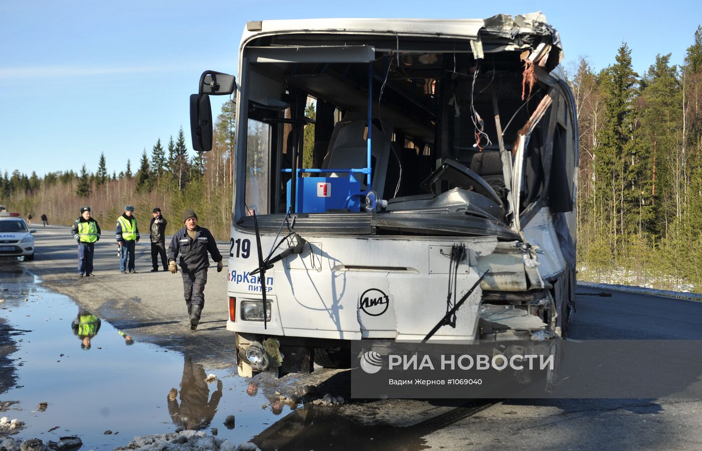 Авария на трассе "Скандинавия" в Ленинградской области