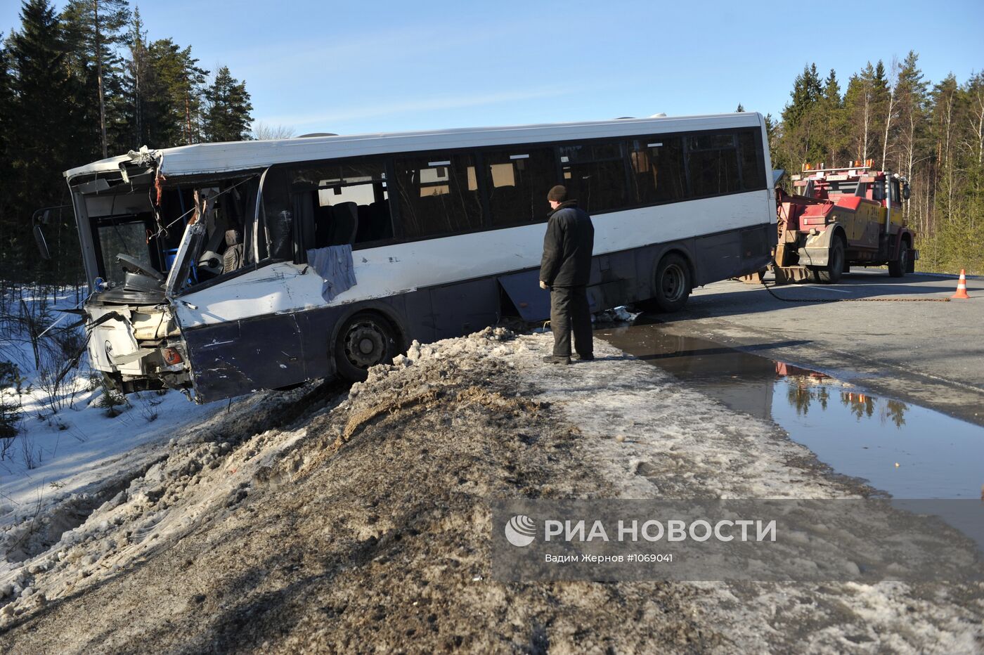 Авария на трассе "Скандинавия" в Ленинградской области