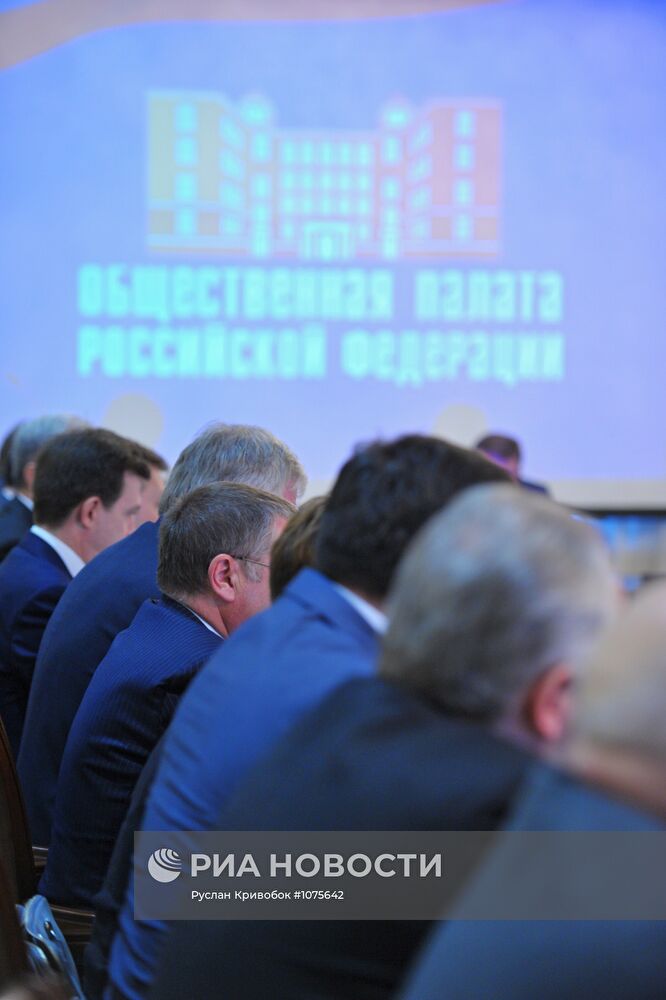 Заседание "Год работы российской полиции" в Общественной палате