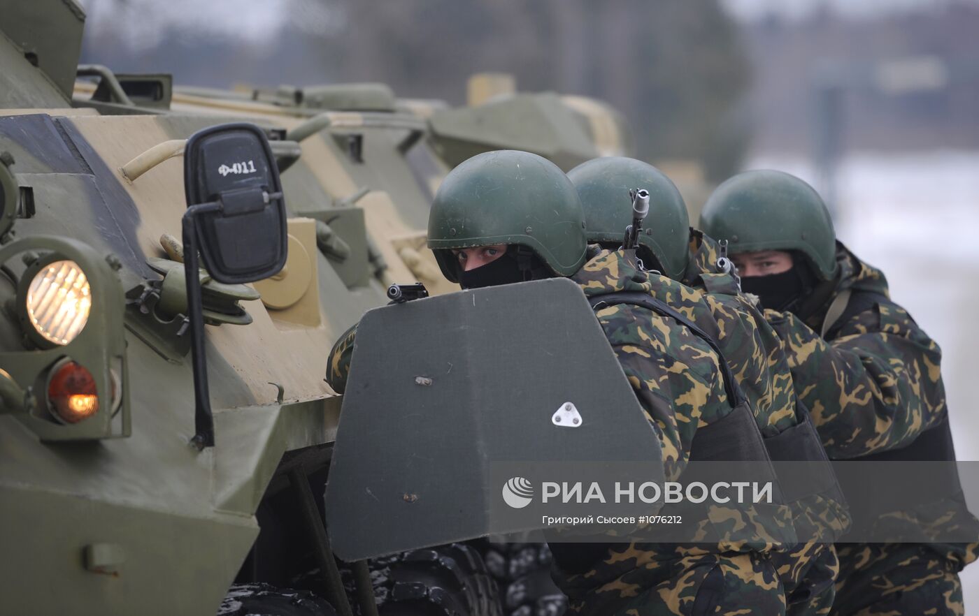 Учения антитеррористических подразделений ВВ МВД РФ