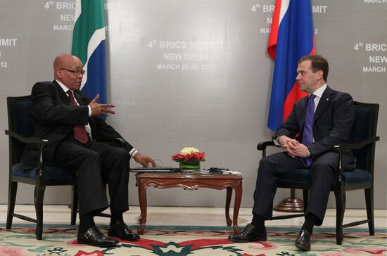 Встреча Д.Медведева и Д.Зумы в Нью-Дели