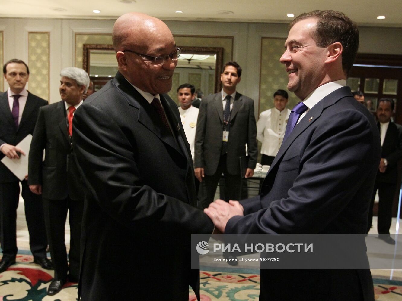 Встреча Д.Медведева и Д.Зумы в Нью-Дели