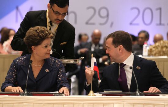 Д.Медведев принимает участие в саммите БРИКС