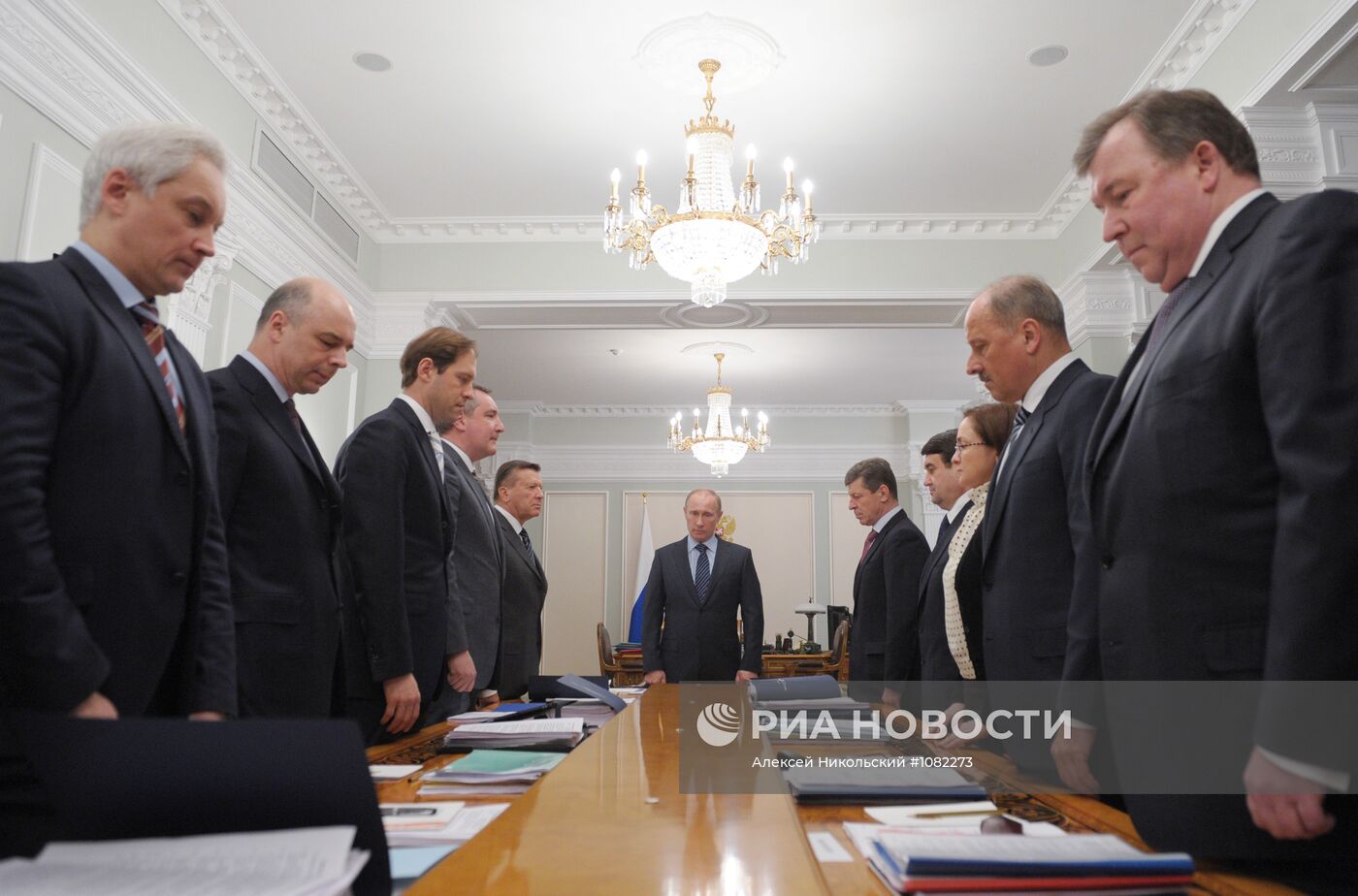 В.Путин проводит заседание наблюдательного совета ВЭБ