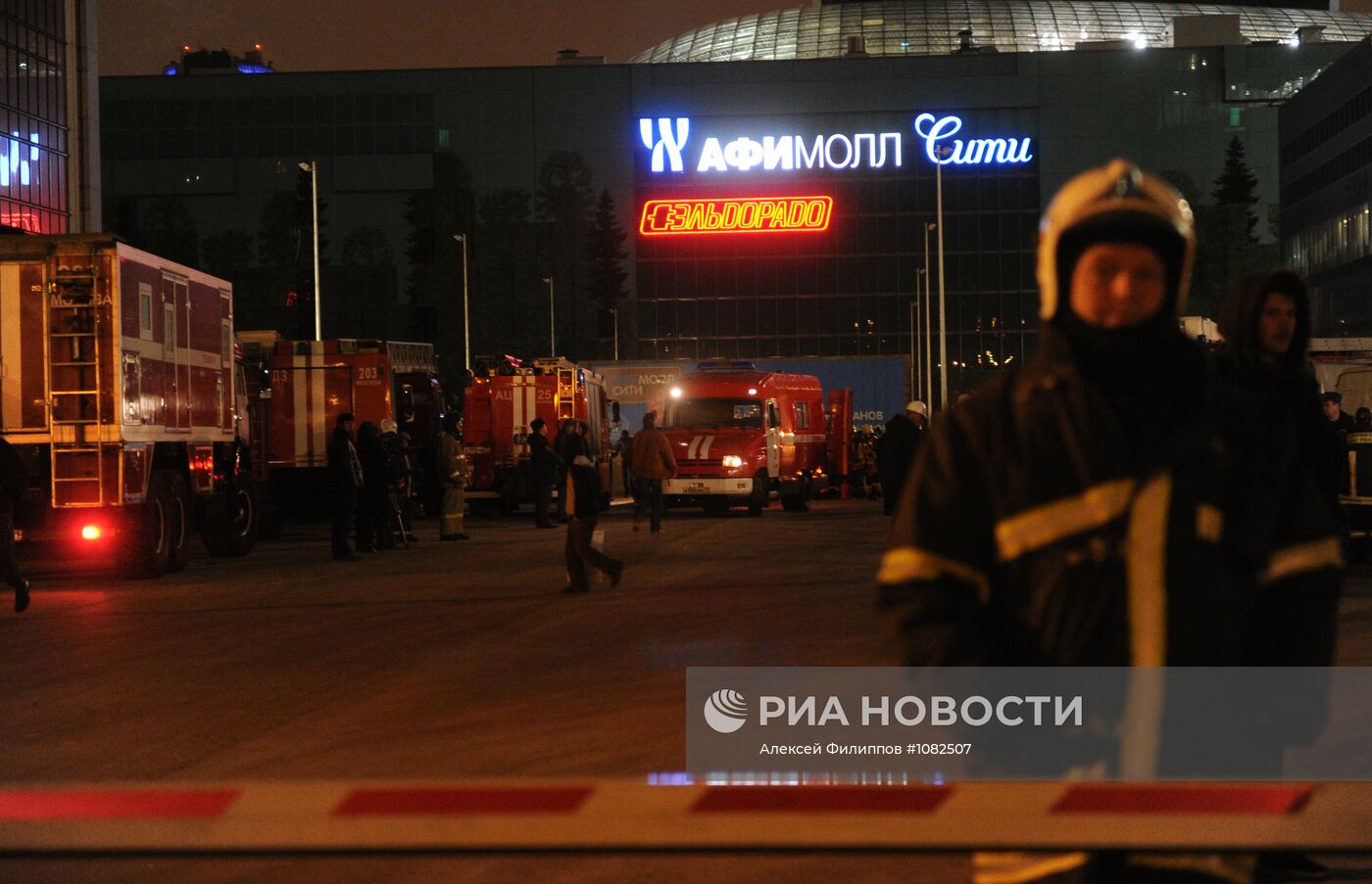 Пожар в строящейся башне центра "Москва-Сити"