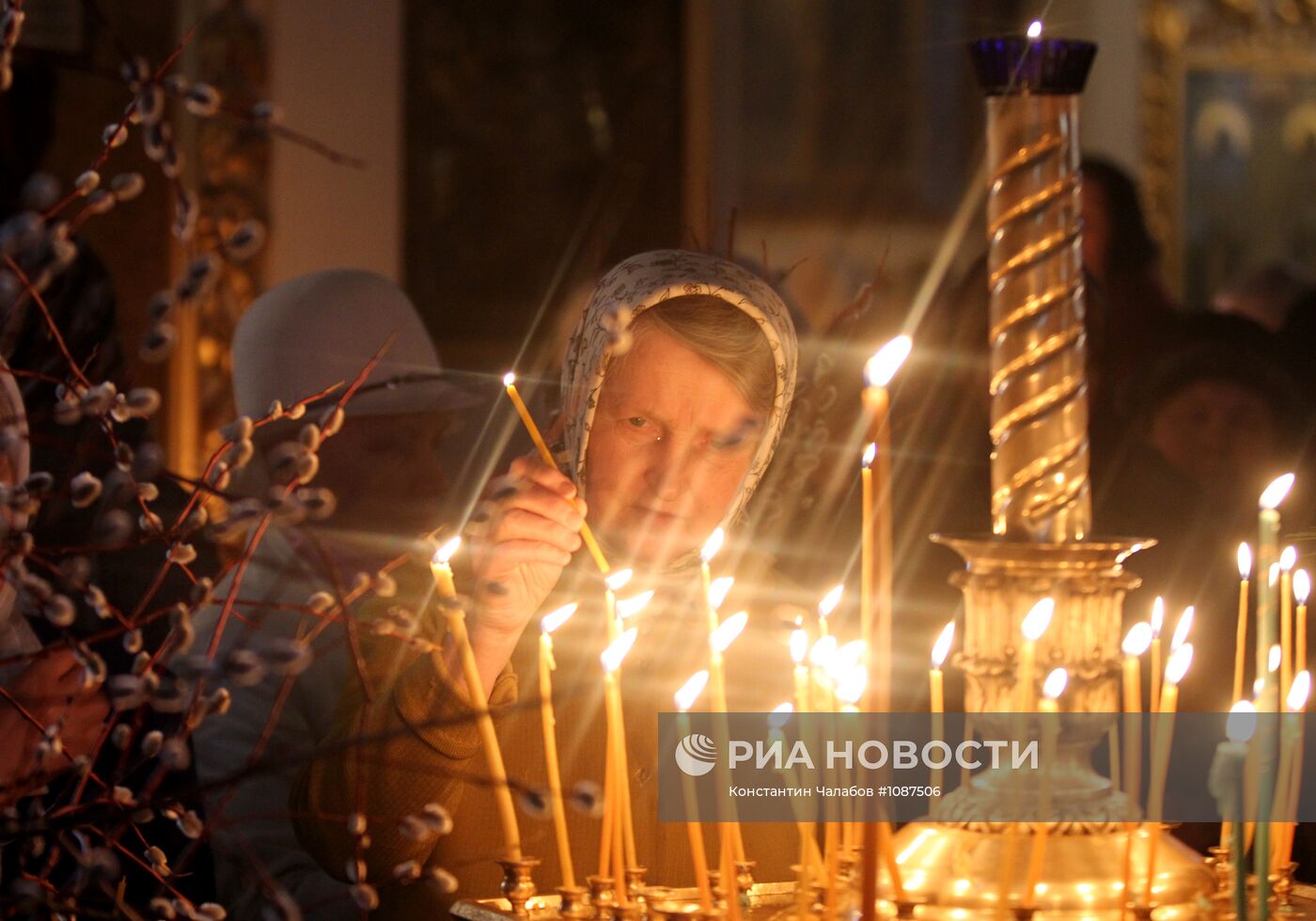 Празднование Вербного воскресенья в регионах России