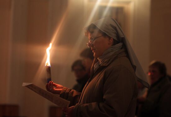 Празднование католической Пасхи в Великом Новгороде