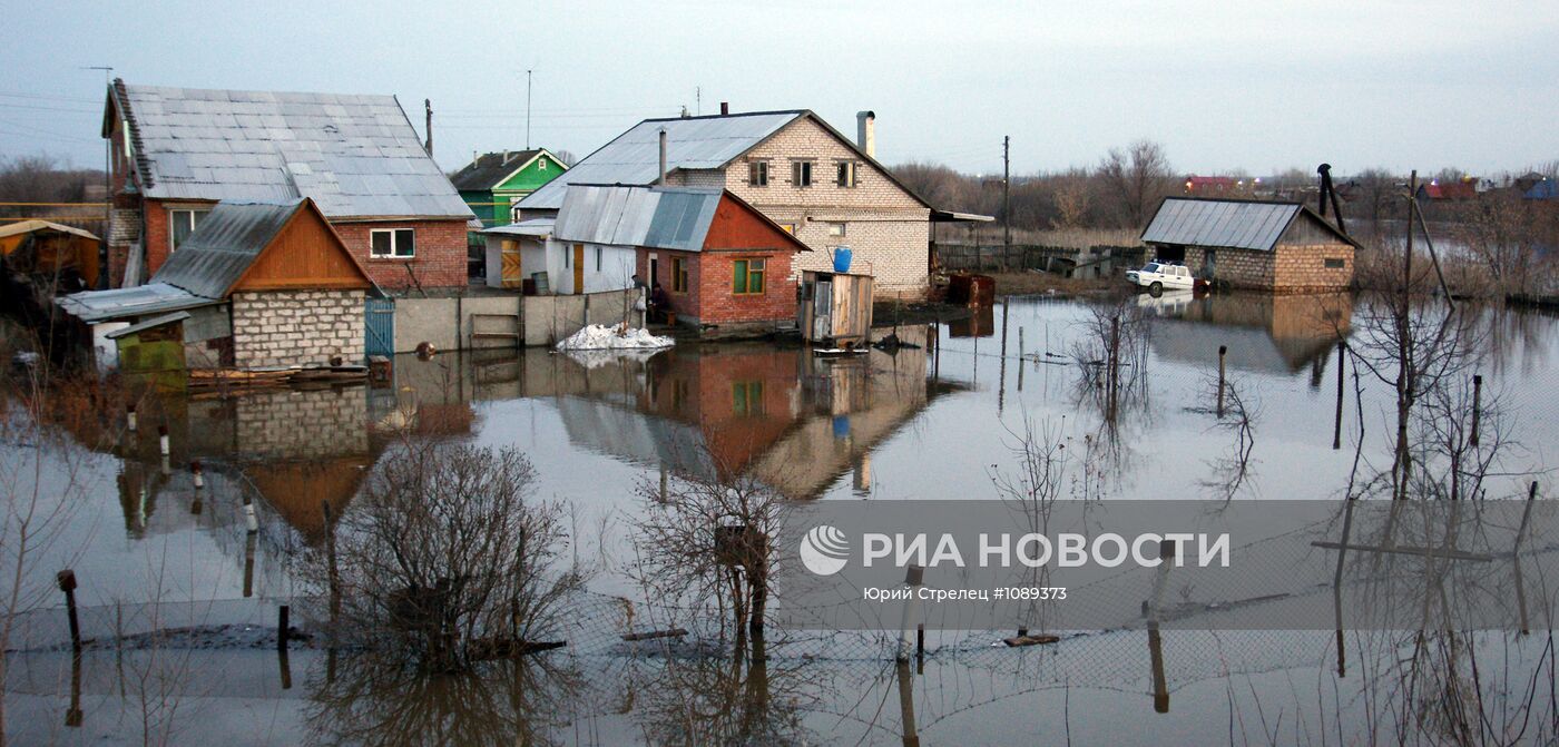 Наводнение в селе Сухая Вязовка Самарской области