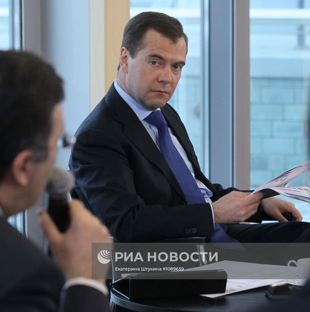 Д.Медведев на заседании рабочей группы "Открытого правительства"