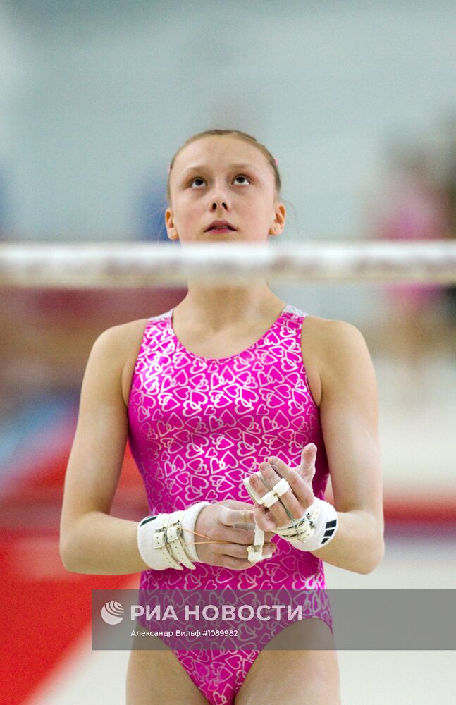 Тренировка сборной России по спортивной гимнастике
