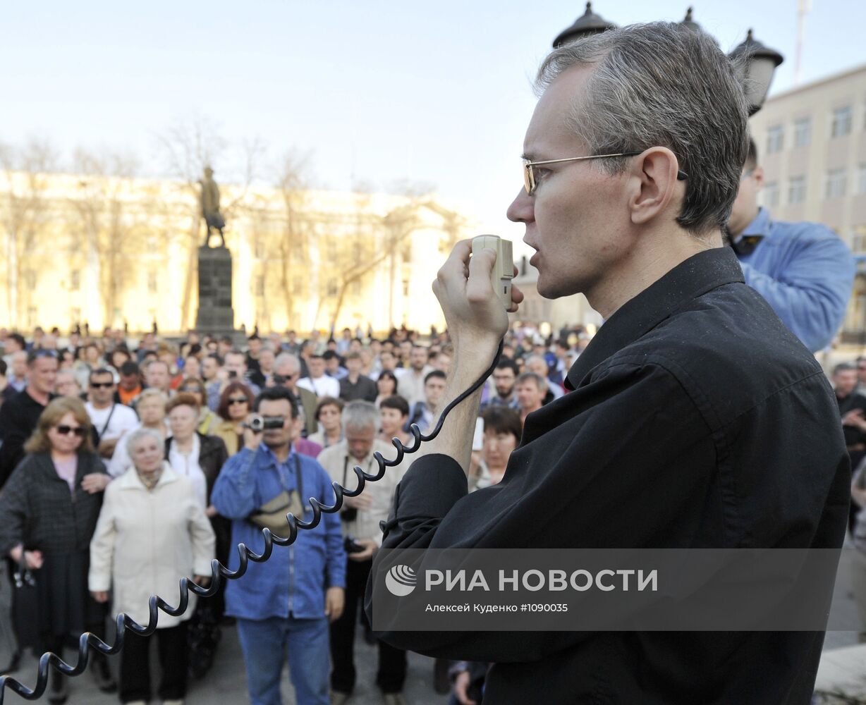 Митинг оппозиции в поддержку Олега Шеина в Астрахани