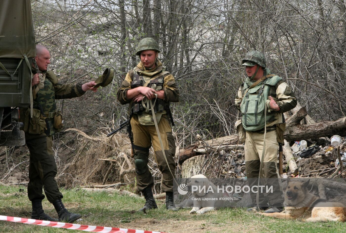 Разминирование территории в Шалинском районе Чечни