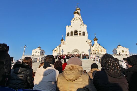 Митинг-реквием у стен Храма-памятника в Минске