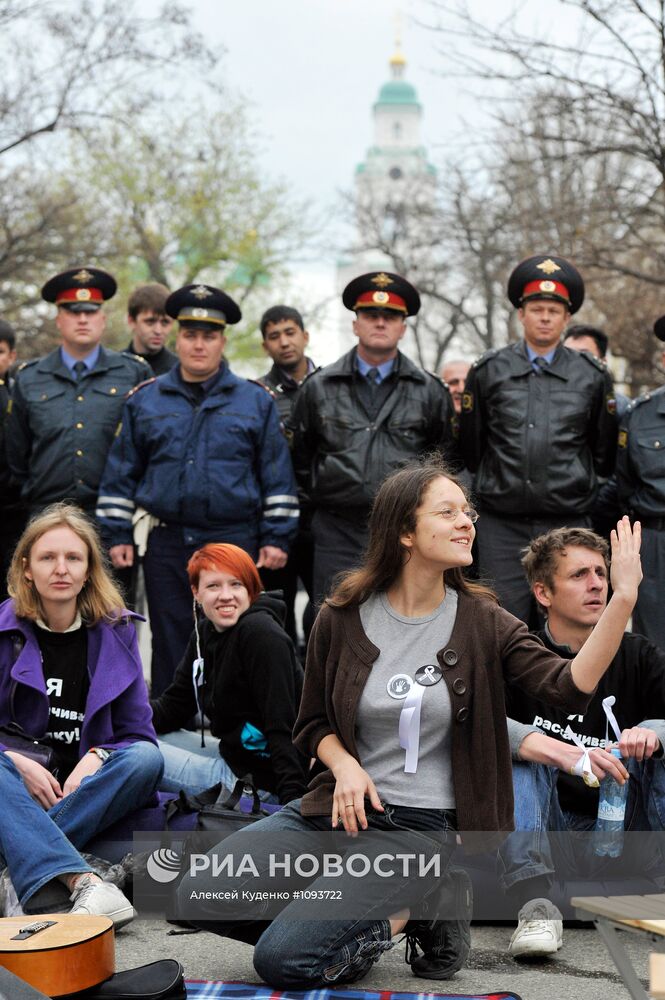 Митинг в поддержку избранного мэра Астрахани Михаила Столярова