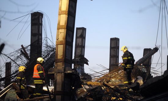 Обрушение строящегося здания на юге Москвы