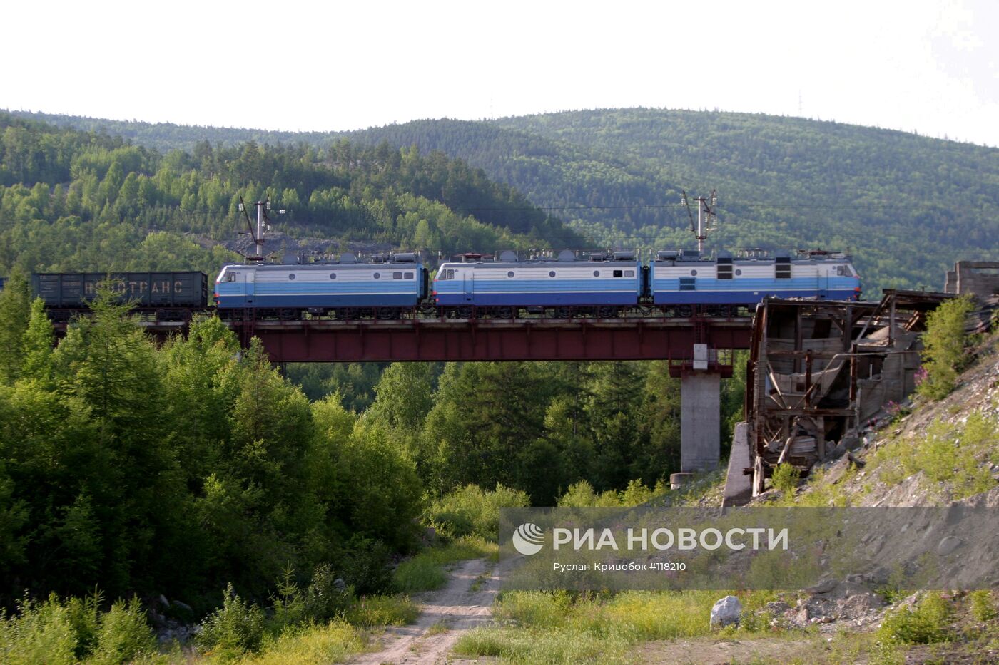 Участок БАМа в районе Северобайкальска