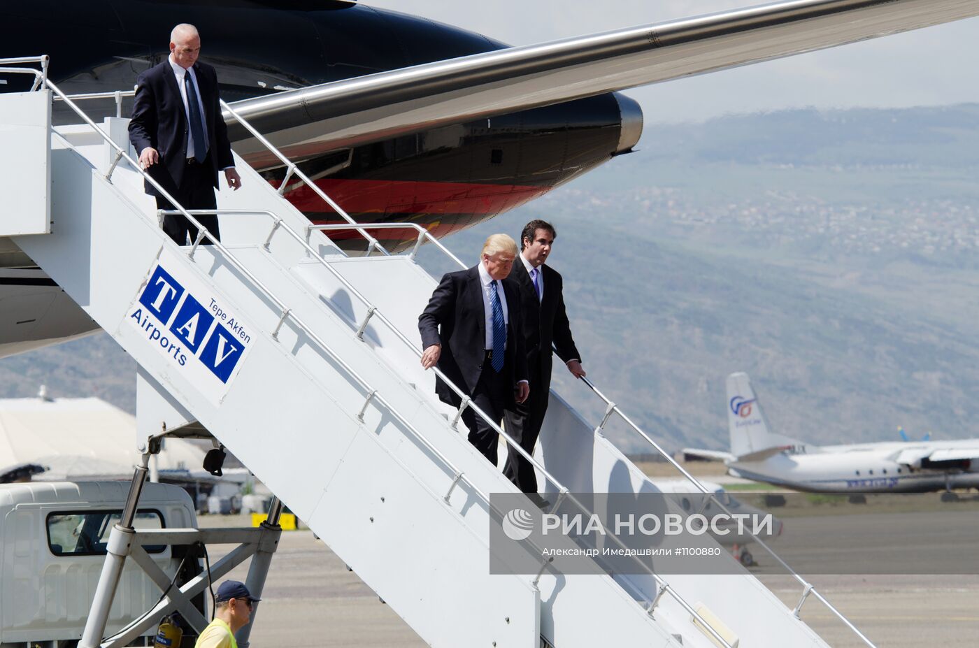 Прибытие американского миллиардера Дональда Трампа в Тбилиси