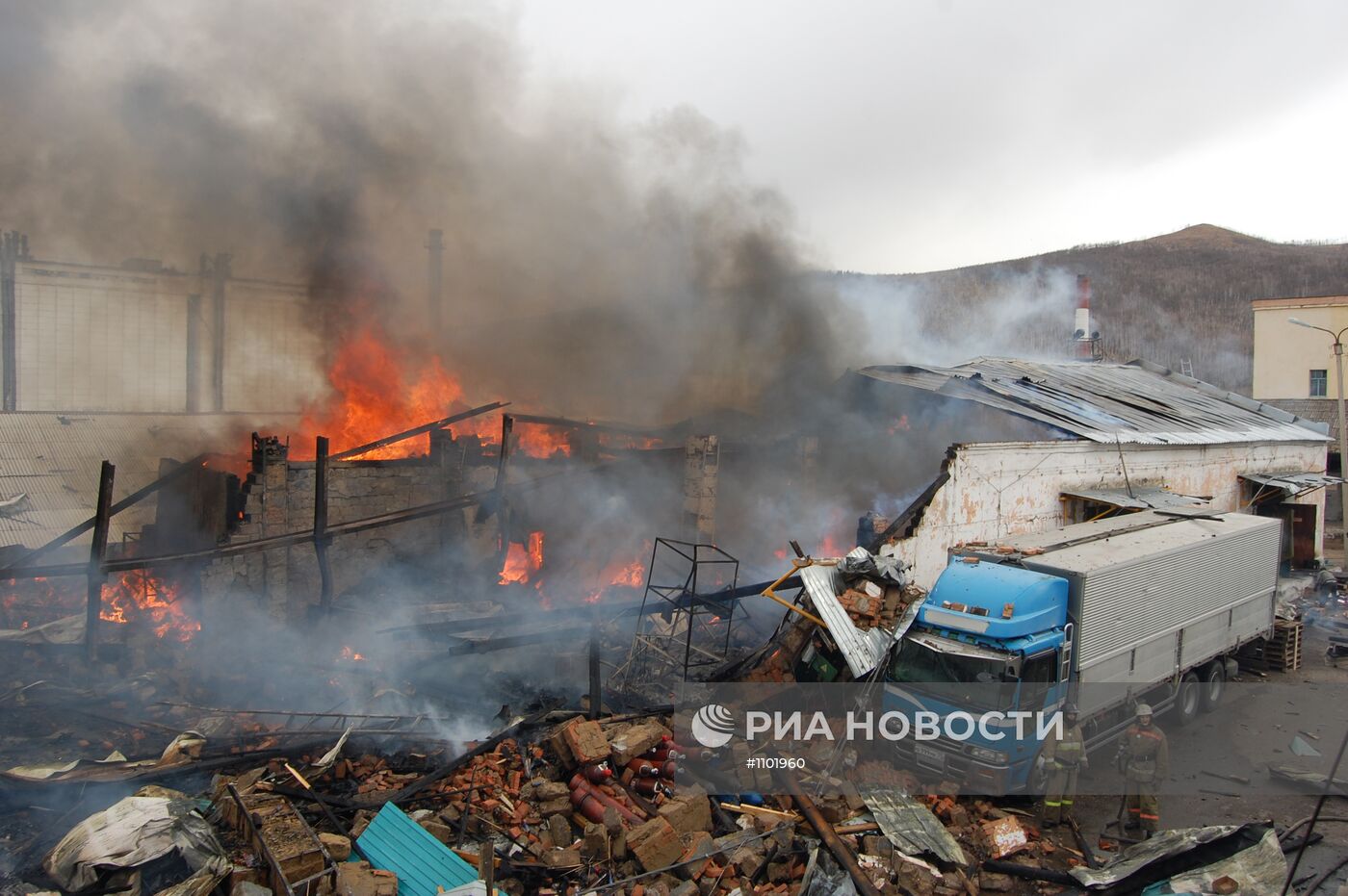 Пожар на складе пиротехники в Чите