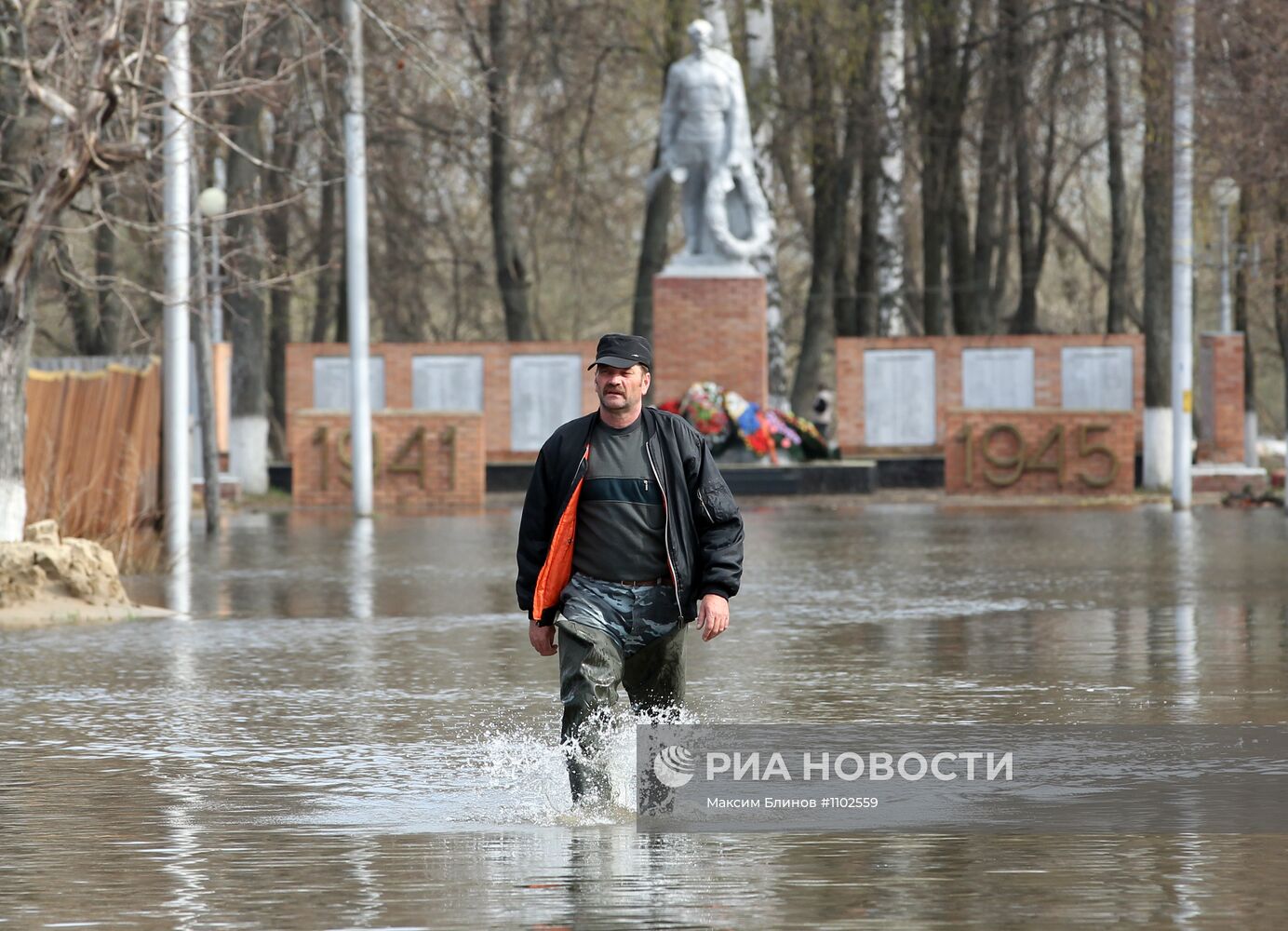 Паводковая обстановка в поселке Кадом Рязанской области