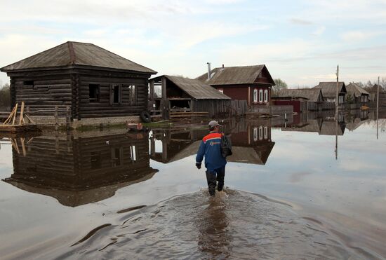 Паводковая обстановка в поселке Кадом Рязанской области