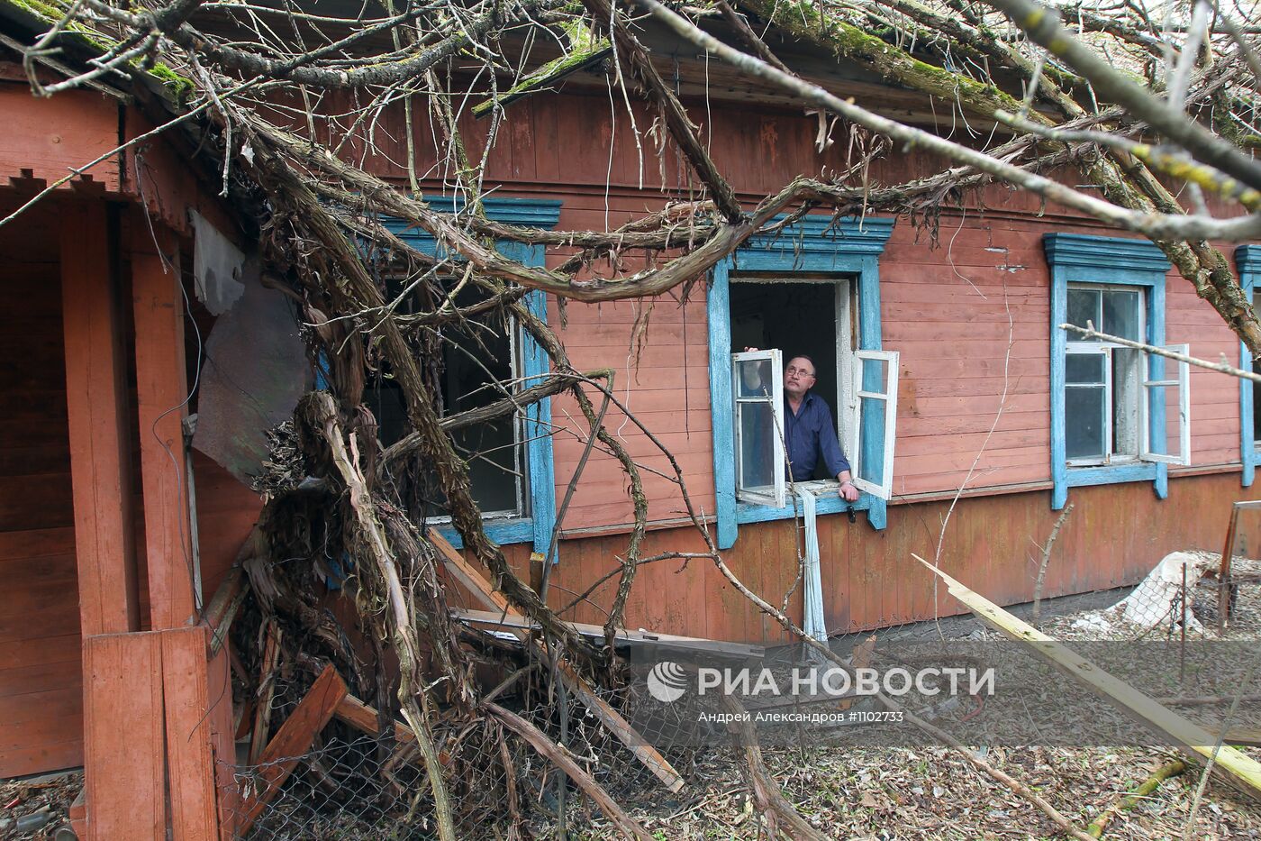 Деревня в зоне отчуждения Чернобыльской АЭС