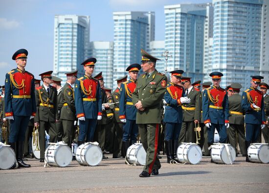 Репетиция Сводного военного оркестра к параду Победы