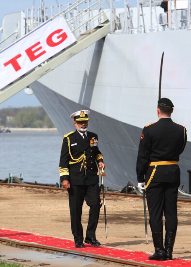 Официальная передача ВМС Индии фрегата "Тег" ("Сабля")