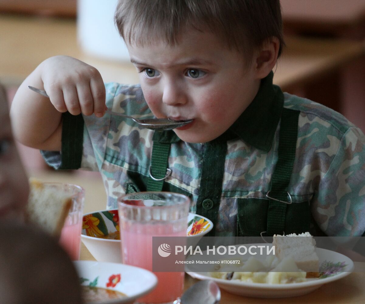 Питание детей в детском саду села Екатерининское Омской области