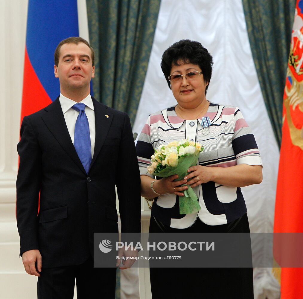 Вручение государственных наград Д.Медведевым в Кремле