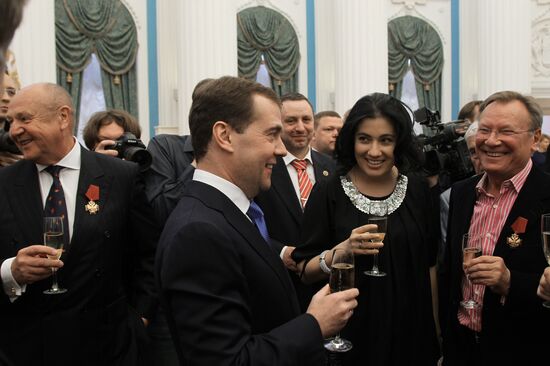 Вручение государственных наград Д.Медведевым в Кремле
