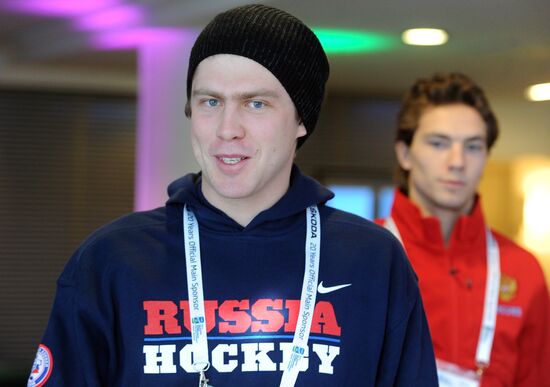 Игроки сборной России по хоккею в Стокгольме