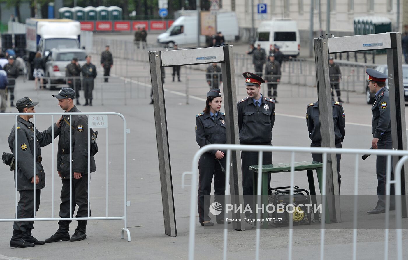 Подготовка к "Маршу миллионов" на Болотной площади