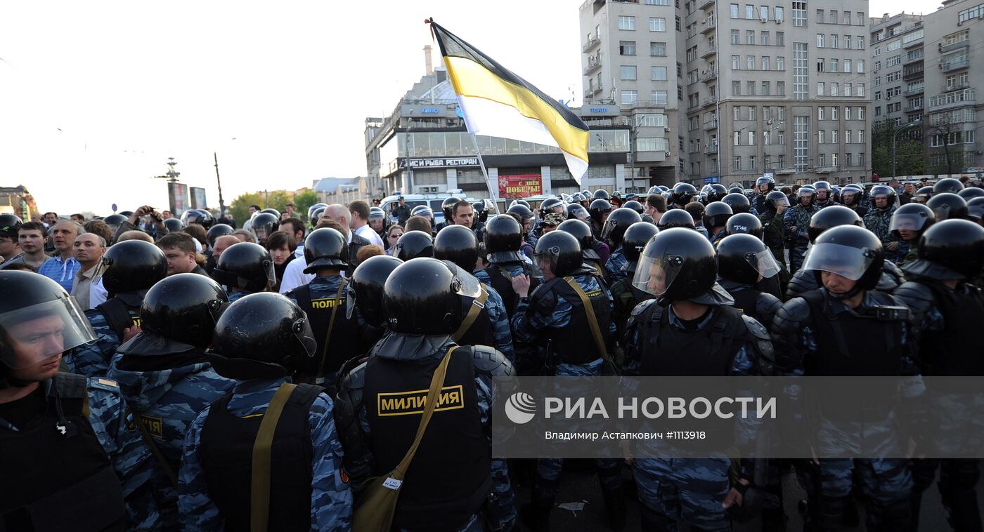 Задержания участников митинга "Марш миллионов" в Москве