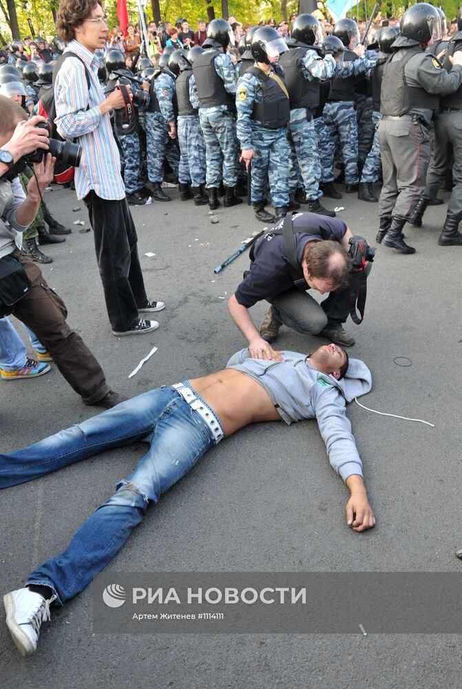 Задержания участников митинга "Марш миллионов" в Москве