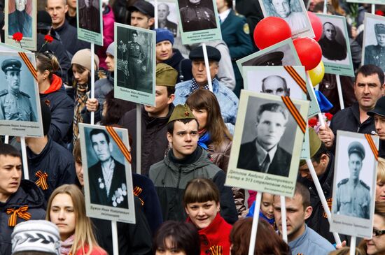 Военный парад, посвященный 67-летию Победы в ВОВ в регионах