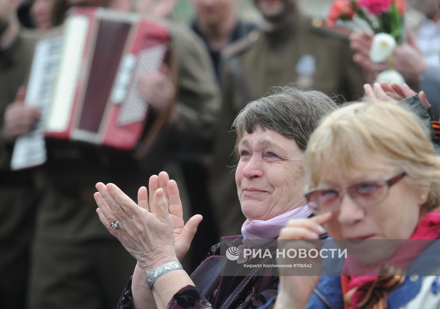 Празднование Дня Победы в Парке Горького